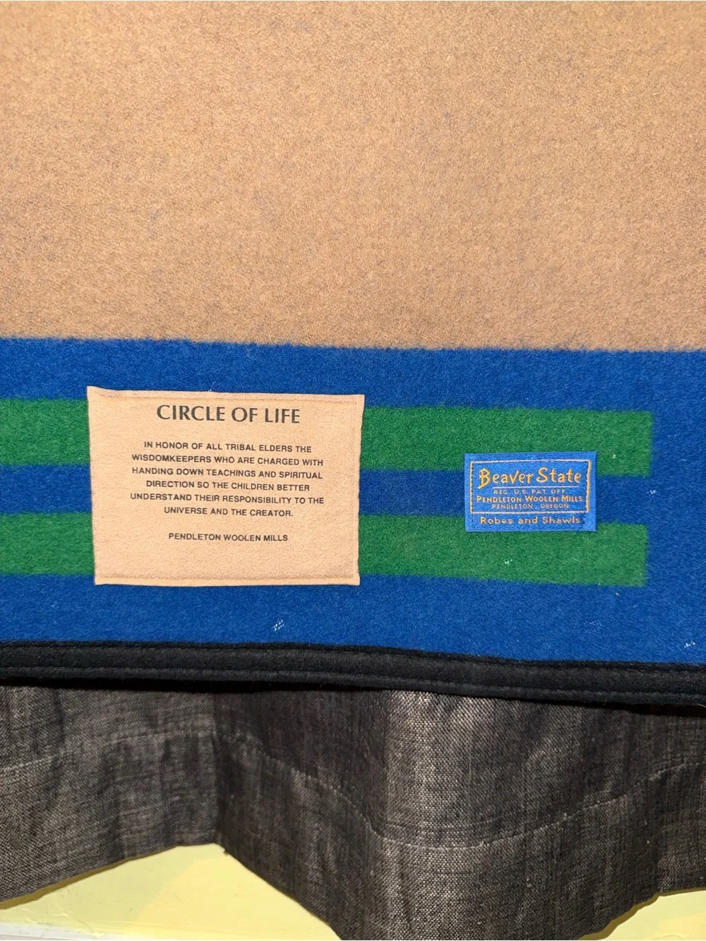 Pendleton Circle of Life Tribal Elders Beaver State Wool Blanket 64